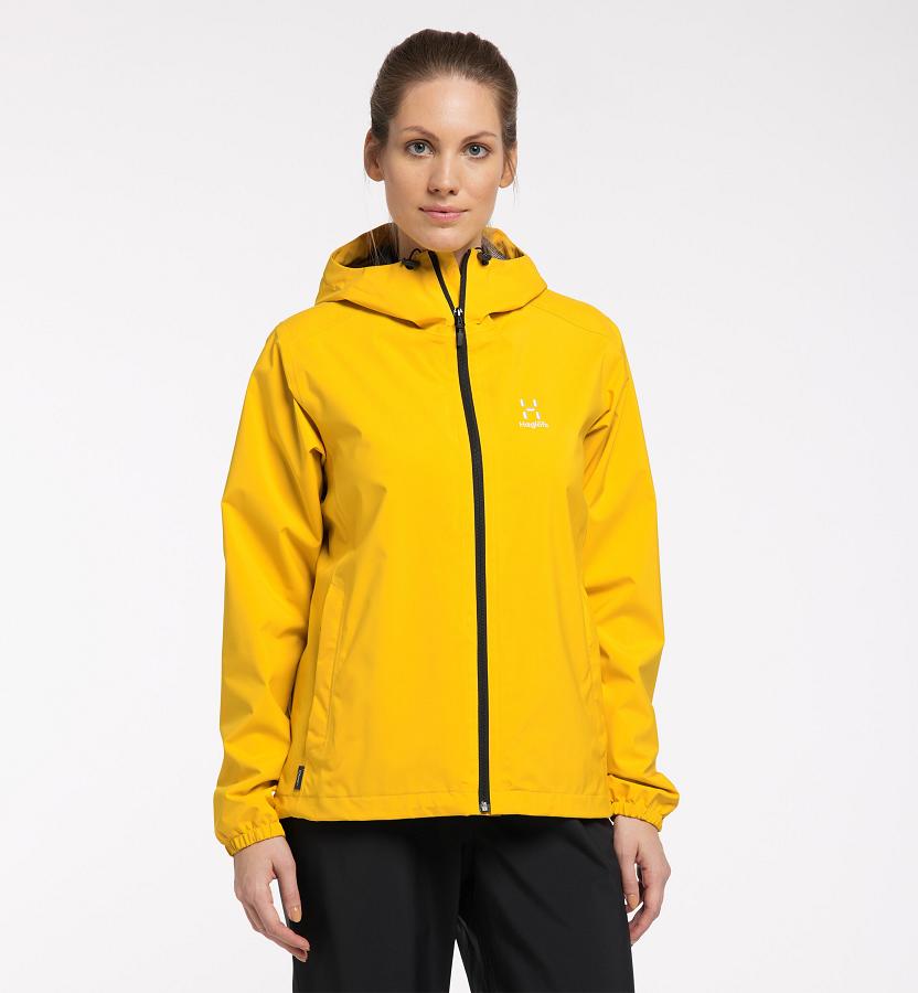 Haglöfs Womens Buteo Waterproof Jacket Yellow New Zealand 23804GFHJ